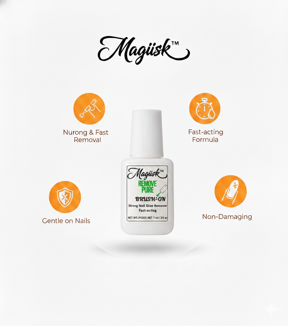 Magiisk™ Glue Flow | Beginner-Friendly Brush-On Nail Glue